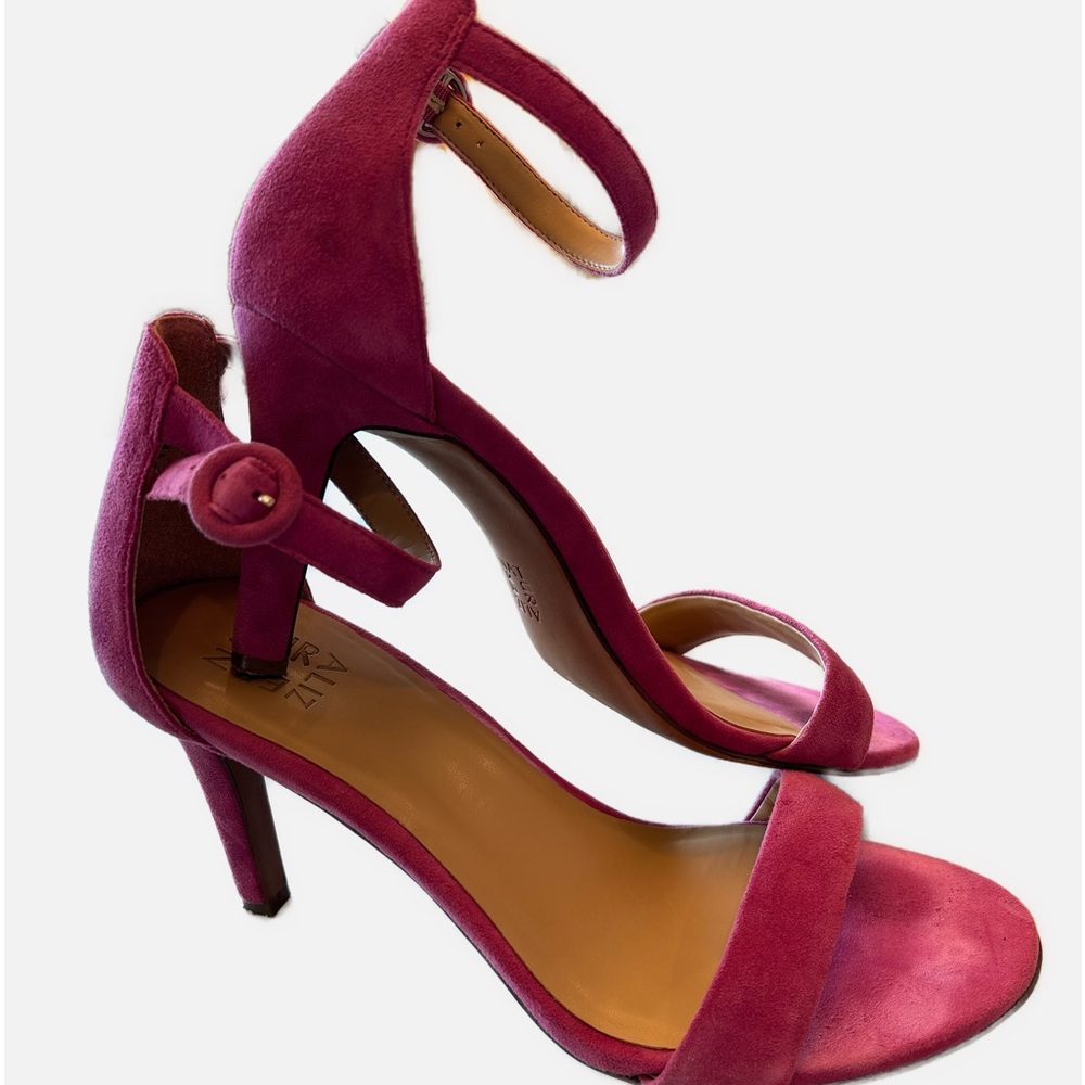 Naturalizer Kinsley pink Suede Shoes Heels Sandals Women's Size 10